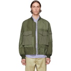 Comme des Garcons Homme Khaki Herringbone Bomber Jacket