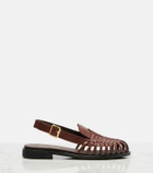 Miu Miu Leather slingback fisherman sandals