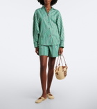 Loewe Anagram Small leather-trimmed basket bag