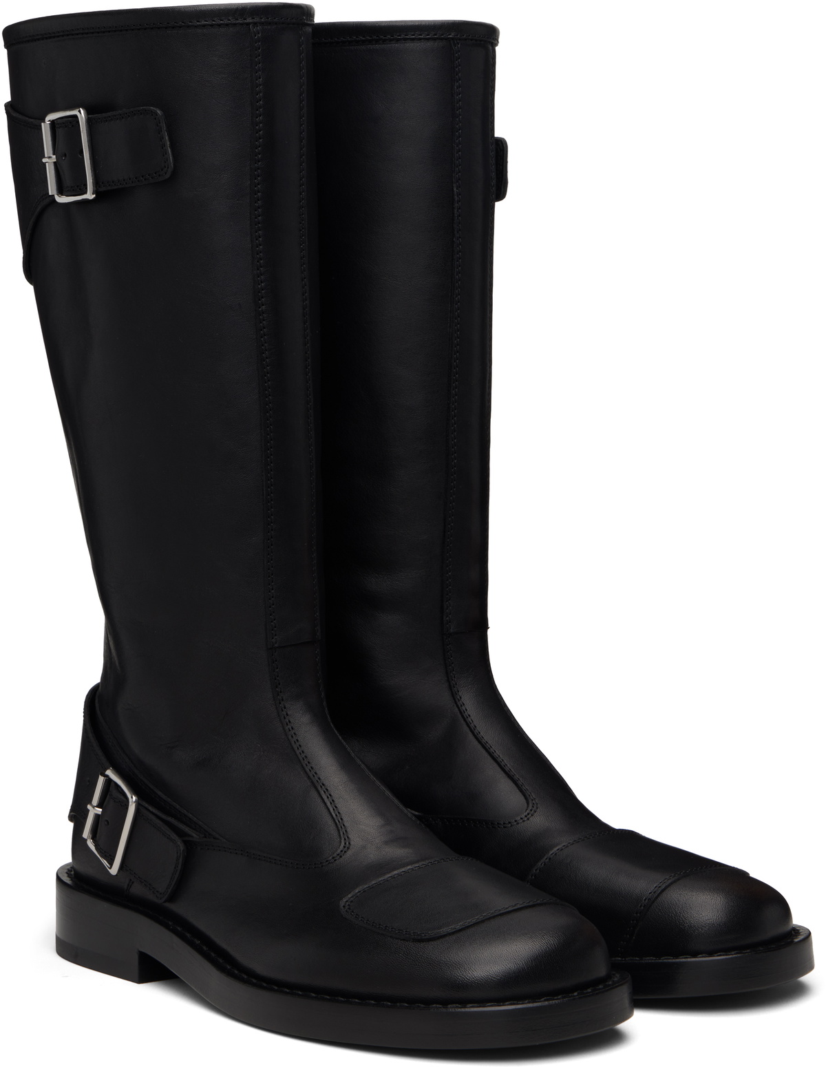 Ann Demeulemeester Black Balo High Biker Boots