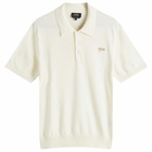 A.P.C. Men's Gregorio Knitted Polo in Off White
