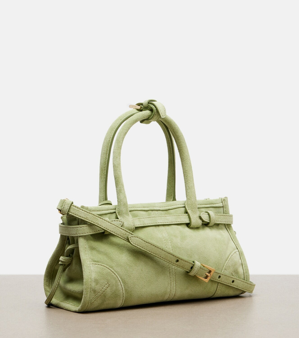 Prada Prada Bonnie Mini suede top-handle bag