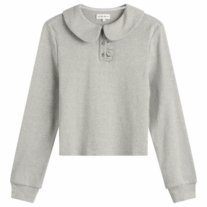 Photo: My Mum Made It Women's Polo Long Sleeve Top in Grey