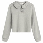 My Mum Made It Women's Polo Long Sleeve Top in Grey