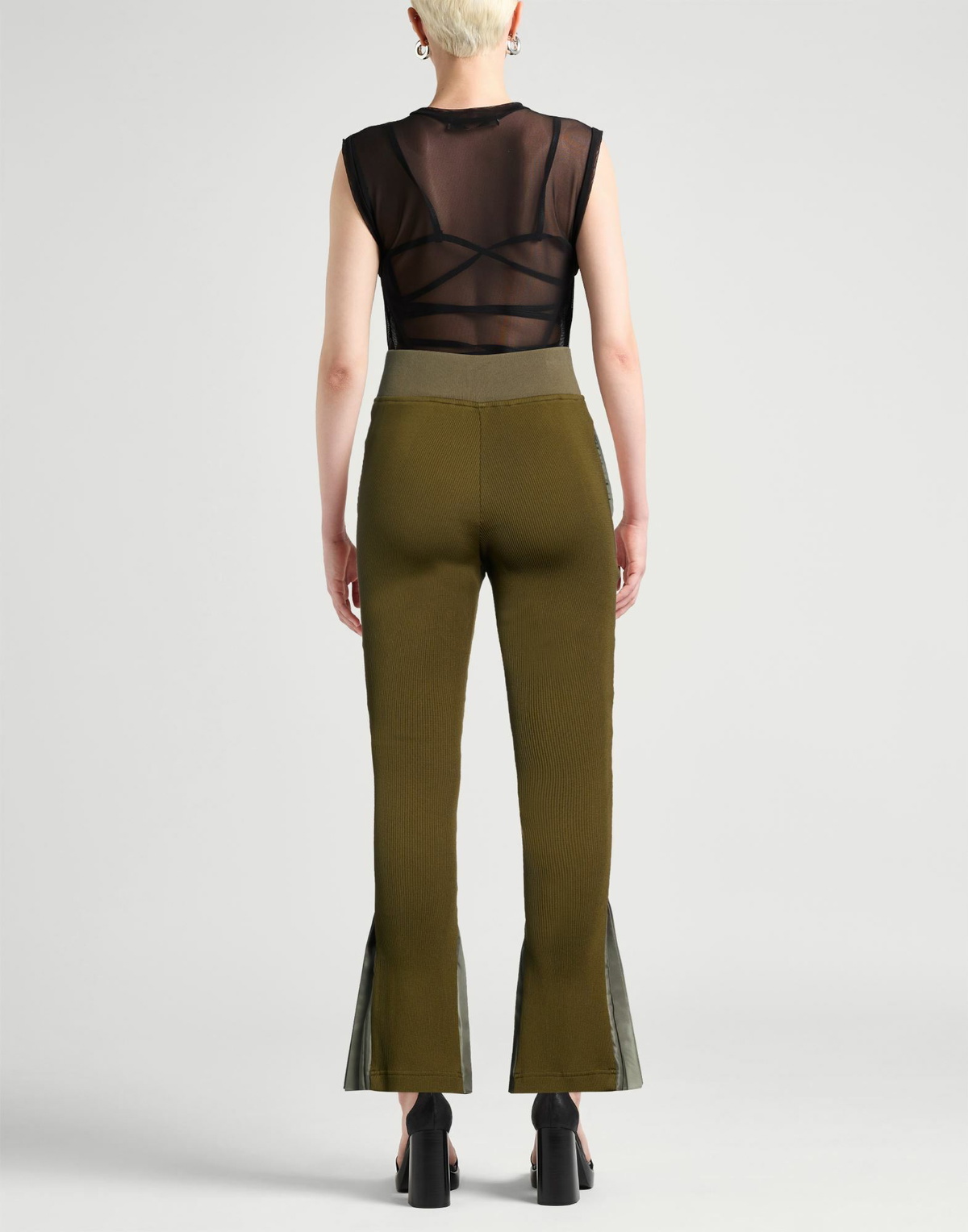Sacai Womens Pants Military in Green