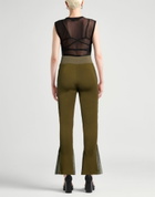 Sacai Womens Pants Military in Green