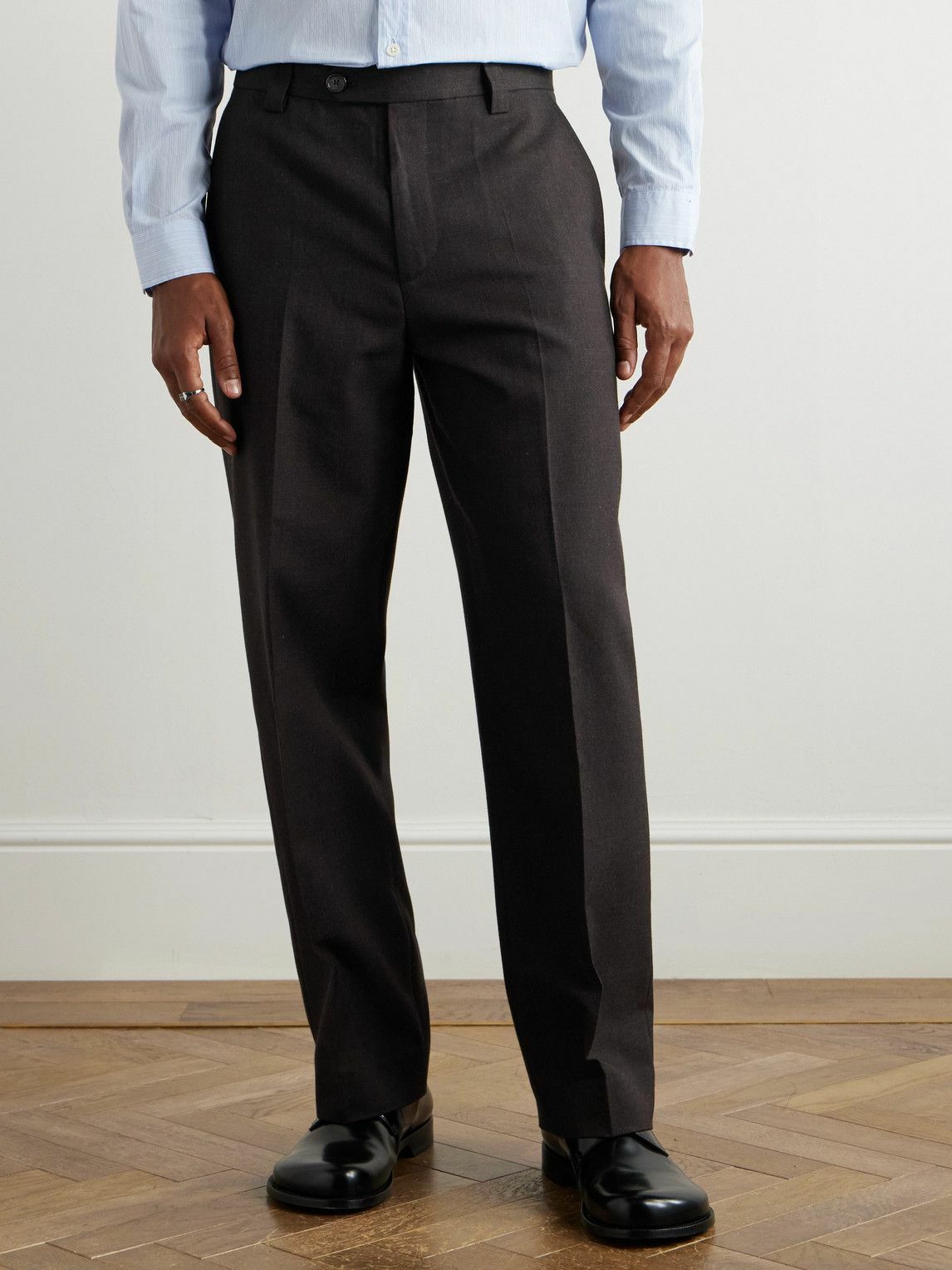 mfpen - Study Straight-Leg Wool and Cotton-Blend Twill Trousers - Brown