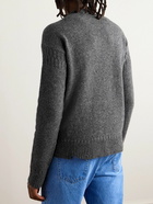 Marni - Distressed Panelled Virgin Wool Sweater - Gray