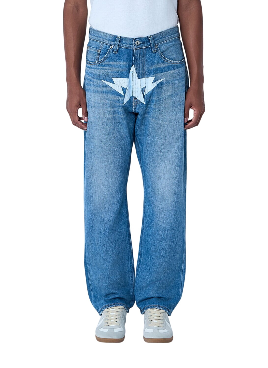 A Bathing Ape Shark Washed Wide Fit Denim Pant A Bathing Ape