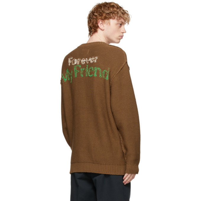 Doublet Brown Hand Knitting Jacquard Sweater