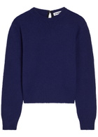 Jil Sander 3/4 Sleeve Wool-blend Jumper Blue