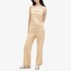DONNI. Women's Jersey Stripe Spaghetti Tank Top in Butter Stripe