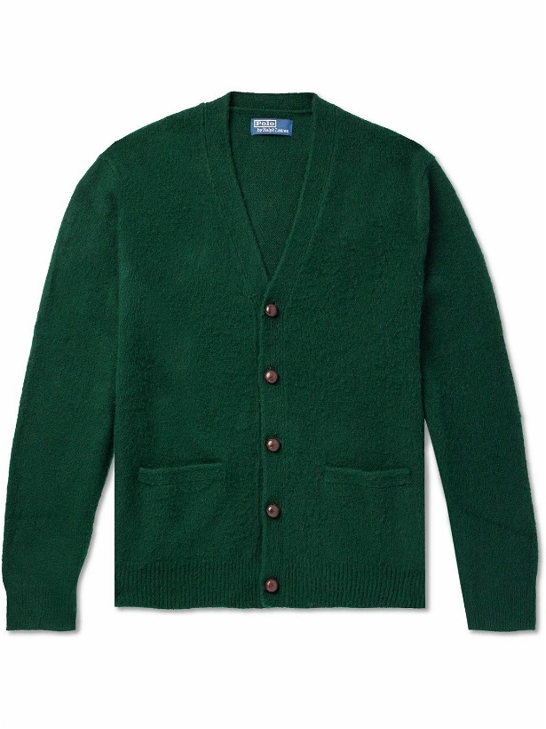 Photo: Polo Ralph Lauren - Suede-Trimmed Wool and Cashmere-Blend Cardigan - Green