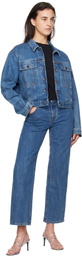 KHAITE Blue Saunder Denim Jacket