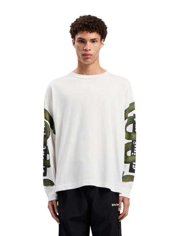 Photo: Palm Angels Snake Box Logo Long Sleeve T-Shirt