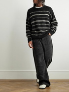 Marant - Amory Striped Mohair-Blend Sweater - Black