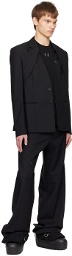 HELIOT EMIL Black Radial Tailored Trousers