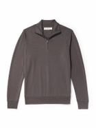 Orlebar Brown - Isar Merino Wool-Jersey Half-Zip Sweatshirt - Brown