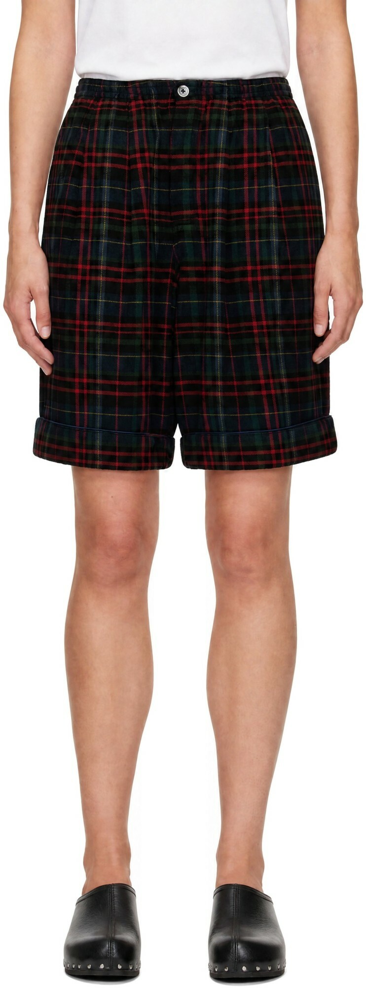 R13 Navy Jumbo Pyjama Shorts