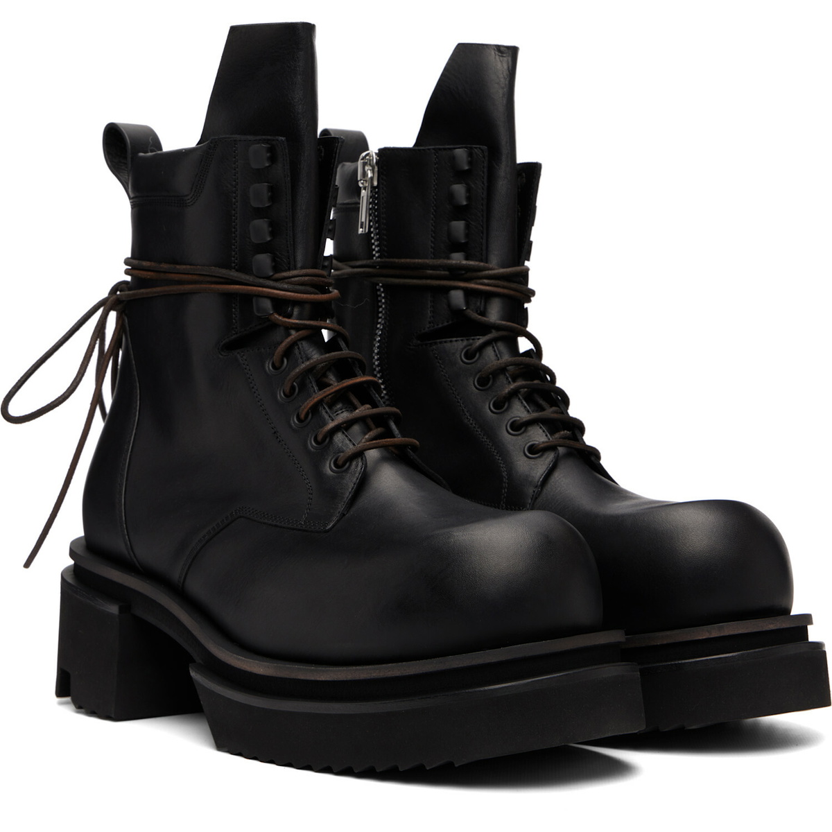 Rick Owens Black Tower Low Army Bogun Boots
