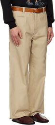Moschino Beige Classic With Twist New Tailoring Trousers