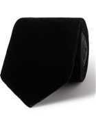 LANVIN - 7cm Velvet Tie - Black