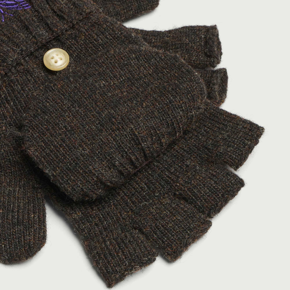 Needles Women's Wool Gloves in Umber