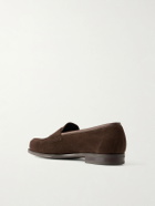 Edward Green - Pimlico Suede Penny Loafers - Brown
