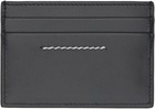 MM6 Maison Margiela Black Leather Card Holder