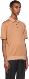 Giorgio Armani Orange Organic Cotton Interlock Polo