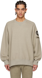 sacai Khaki Crewneck Sweatshirt