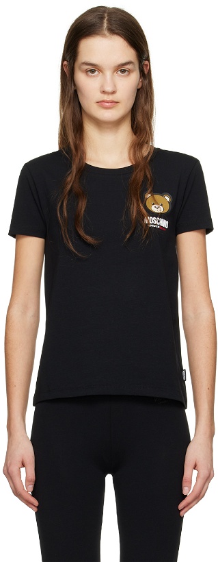 Photo: Moschino Black Appliqué T-Shirt