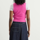 Adidas Women's Fluffy Knitted Vest in Semi Lucid Fuchsia