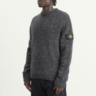 Stone Island Men's Speckled Wool Nylon Jumper in Lead Melange