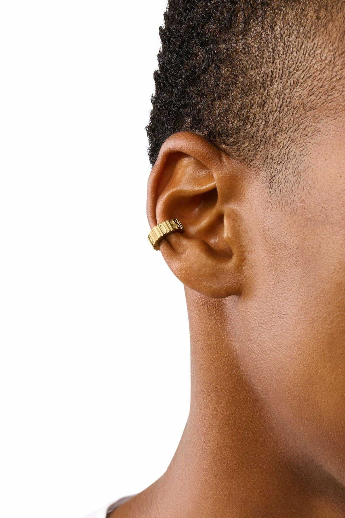 Diesel Gold-Tone Stainless Steel Cuff Earring - Ear Cuffs - Unisex - Gold