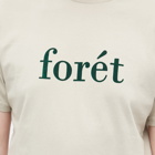 Foret Men's Resin Logo T-Shirt in Fog/Dark Green