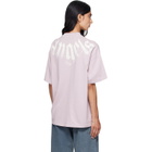 Palm Angels Purple Big Neck Logo T-shirt