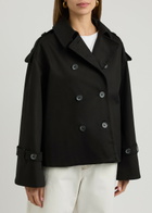 BY Malene Birger Alisandra Stretch-cotton Trench Coat Black