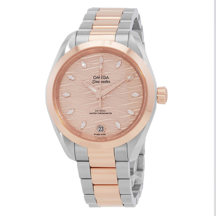 Photo: Omega Aqua Terra Automatic Chronometer Diamond Grey Dial Ladies Watch 220.20.34.20.59.001