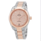 Omega Aqua Terra Automatic Chronometer Diamond Grey Dial Ladies Watch 220.20.34.20.59.001