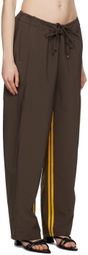 TheOpen Product Brown Striped Lounge Pants