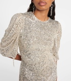Roberta Einer Drama sequined midi dress