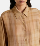The Frankie Shop Peri checked twill shirt