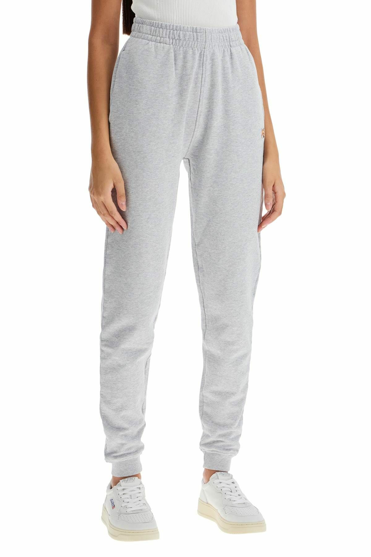 MAISON KITSUNE fox head jogging pants Grey