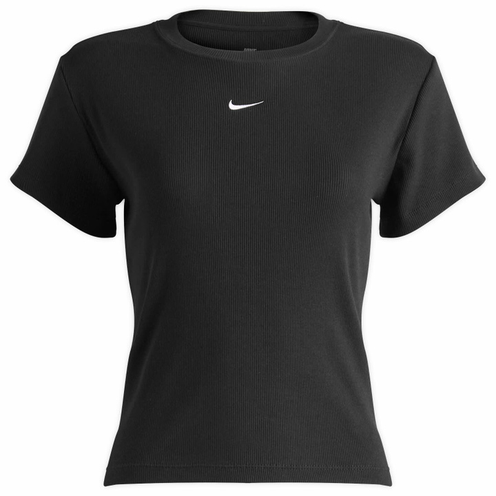 Photo: Nike Women's Tight Ribbed T-Shirt in Black