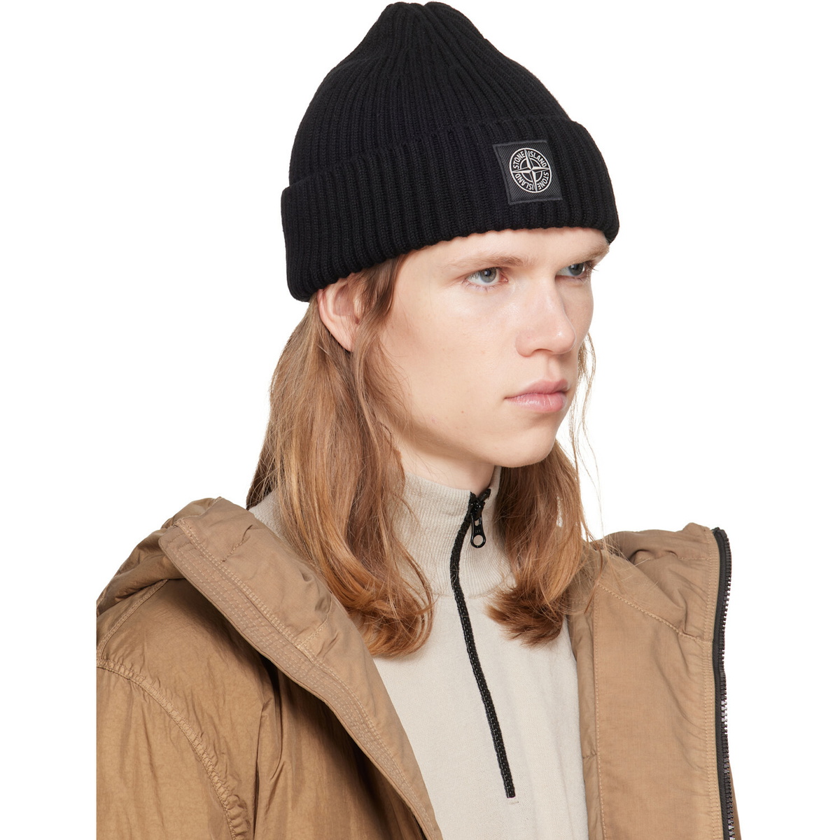 Stone Island Navy N100002 Rib Wool Beanie