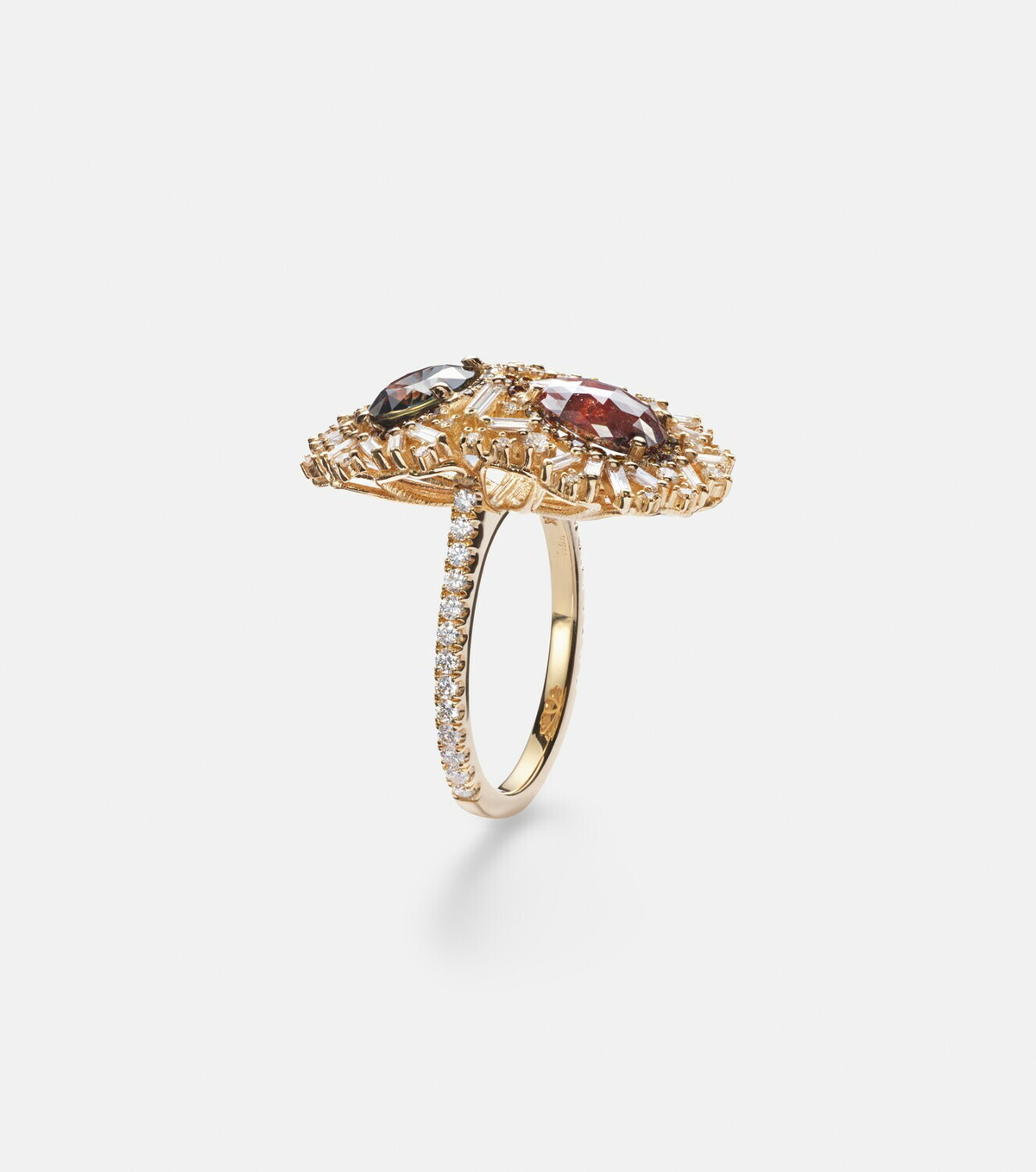 Suzanne Kalan 18kt gold (750/1000) ring with diamonds