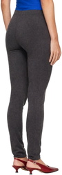 BAMBOU ROGER KWONG Gray Virgin Wool Jersey Caleçon Pants
