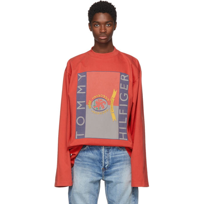 Photo: Vetements Red Tommy Hilfiger Edition Print T-Shirt