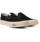 visvim - Skagway Leather-Trimmed Canvas Slip-on Sneakers - Black